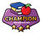 3 Star Champion Badge Small